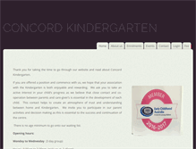 Tablet Screenshot of concordkindergarten.com.au